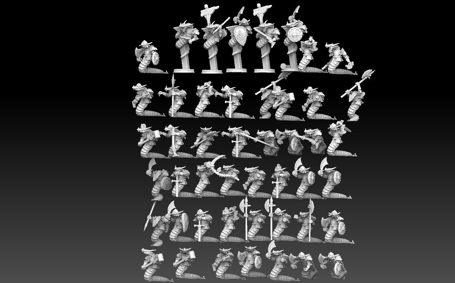 Snakemen Megapack 3D print model_4