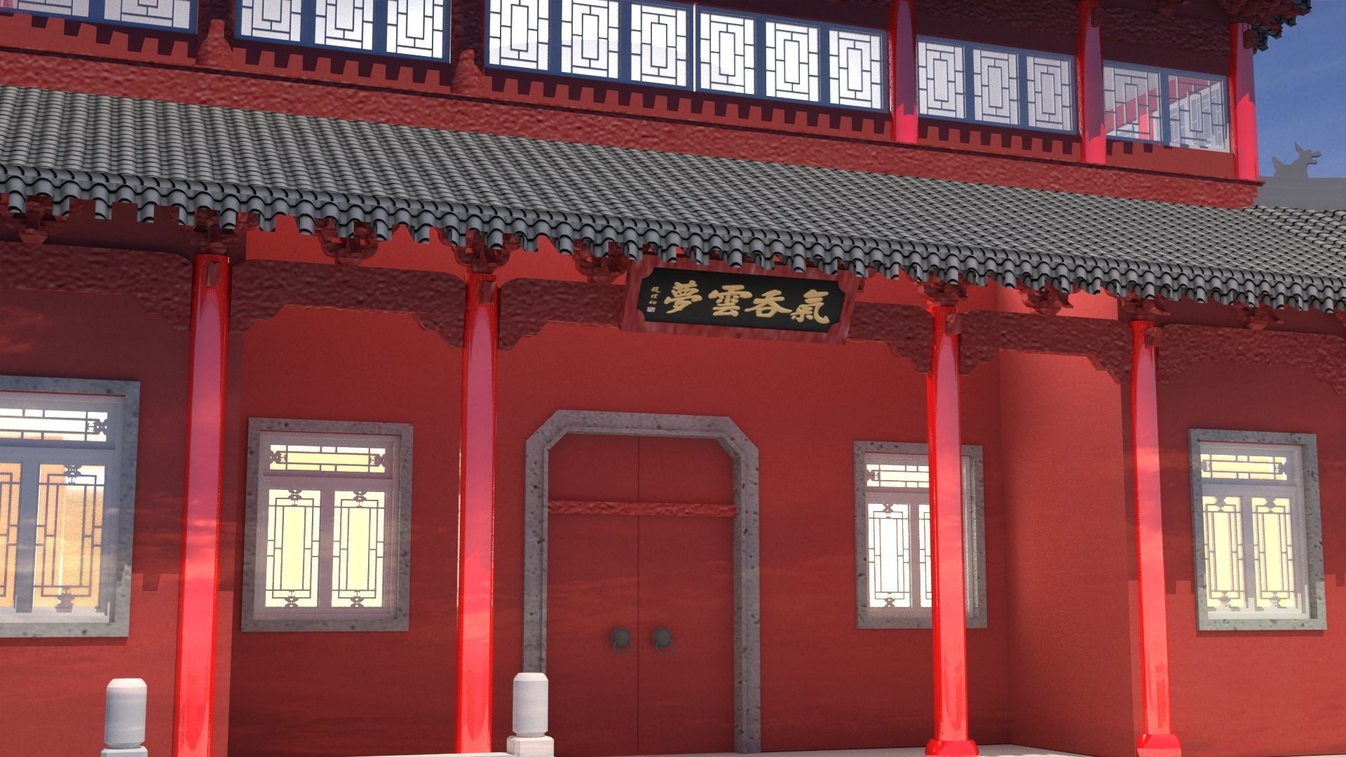 Chinese ancient house 3D model_2