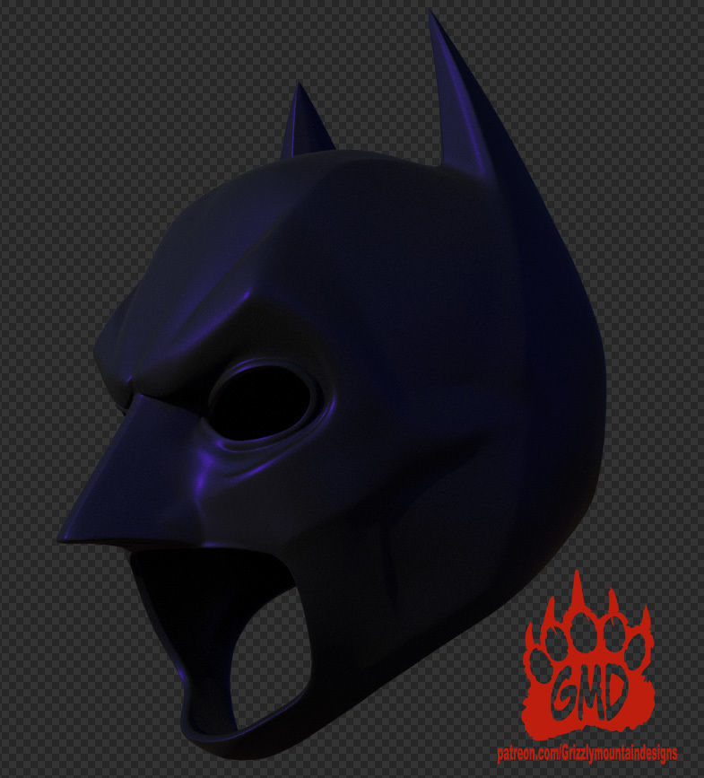 Dark knight rises batman cowl 3D print model_27