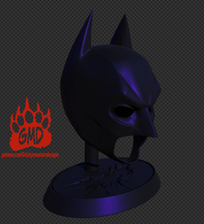Dark knight rises batman cowl 3D print model_16