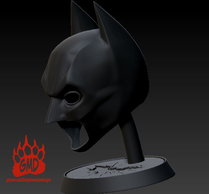 Dark knight rises batman cowl 3D print model_2