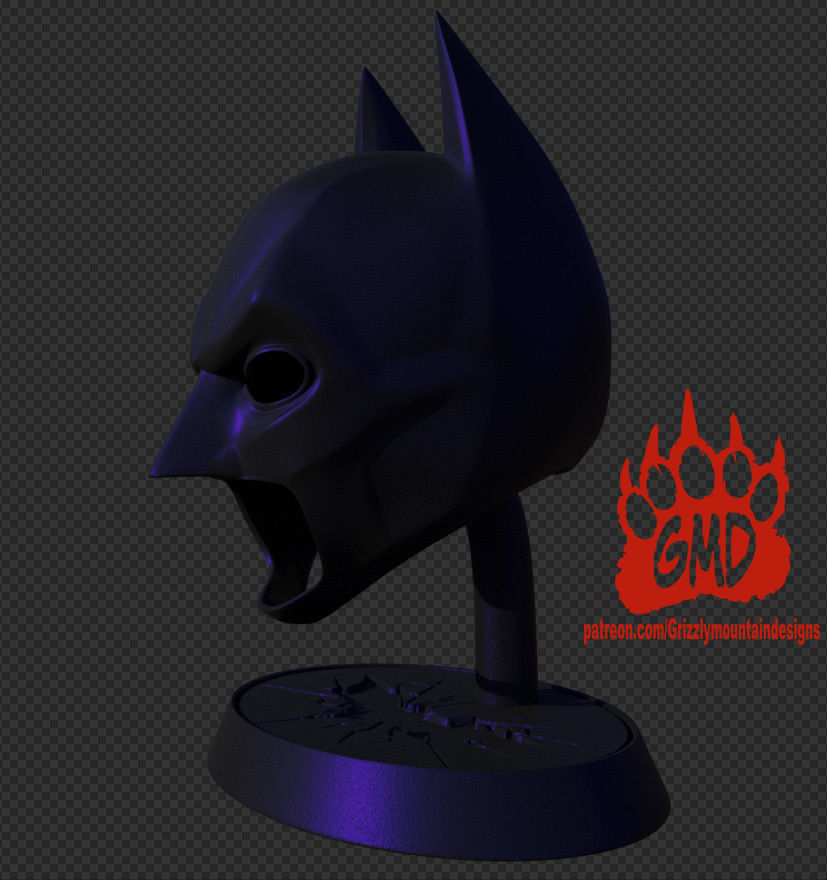 Dark knight rises batman cowl 3D print model_17
