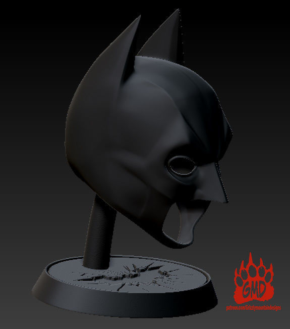 Dark knight rises batman cowl 3D print model_15