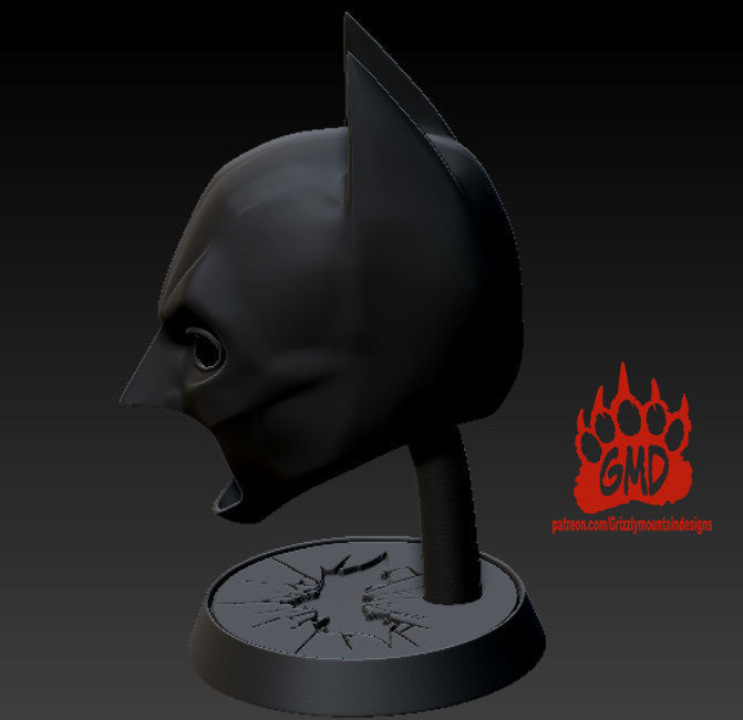Dark knight rises batman cowl 3D print model_5