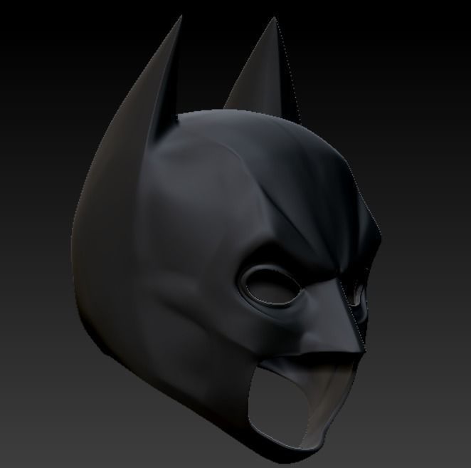 Dark knight rises batman cowl 3D print model_1