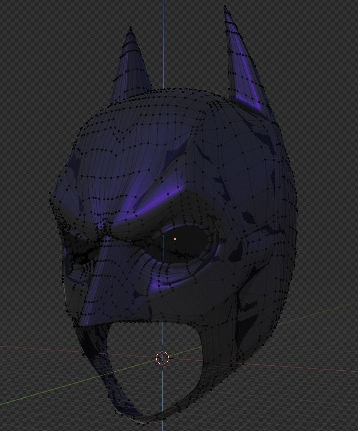 Dark knight rises batman cowl 3D print model_25