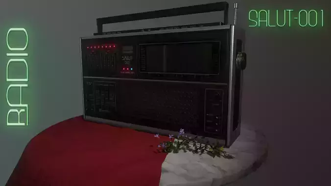 Soviet retro radio Salut-001 German version