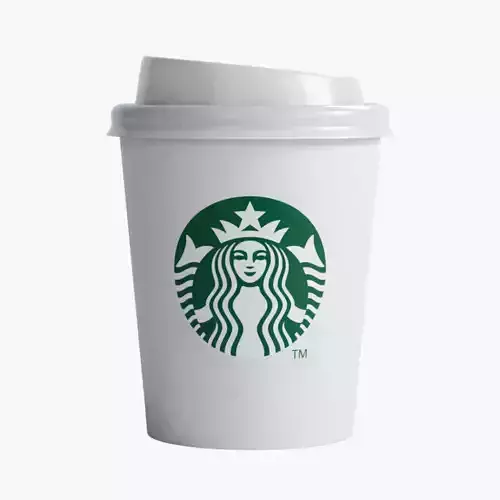 Starbucks Cup Low-poly 3D model