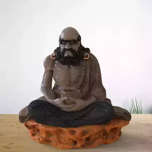 bodhidharma buddha on rock 3D model