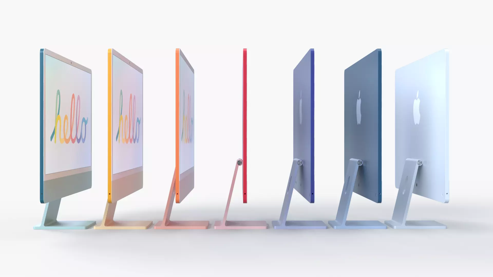 iMac collection Low-poly 3D model