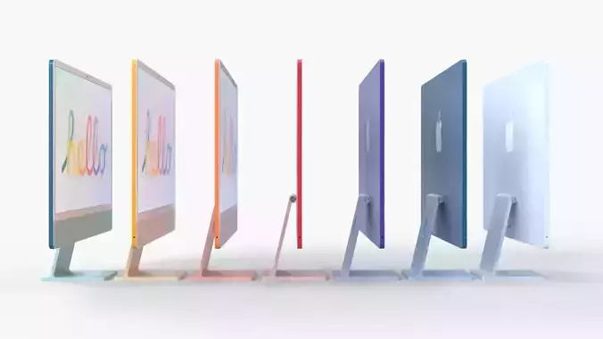 iMac collection Low-poly 3D model