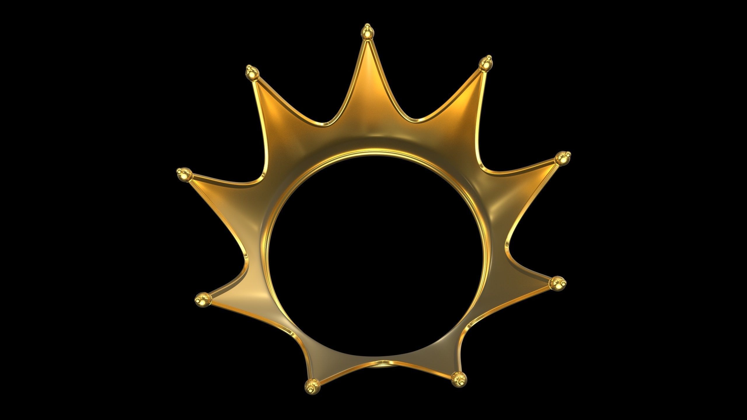 Gold Crown 3D model_5