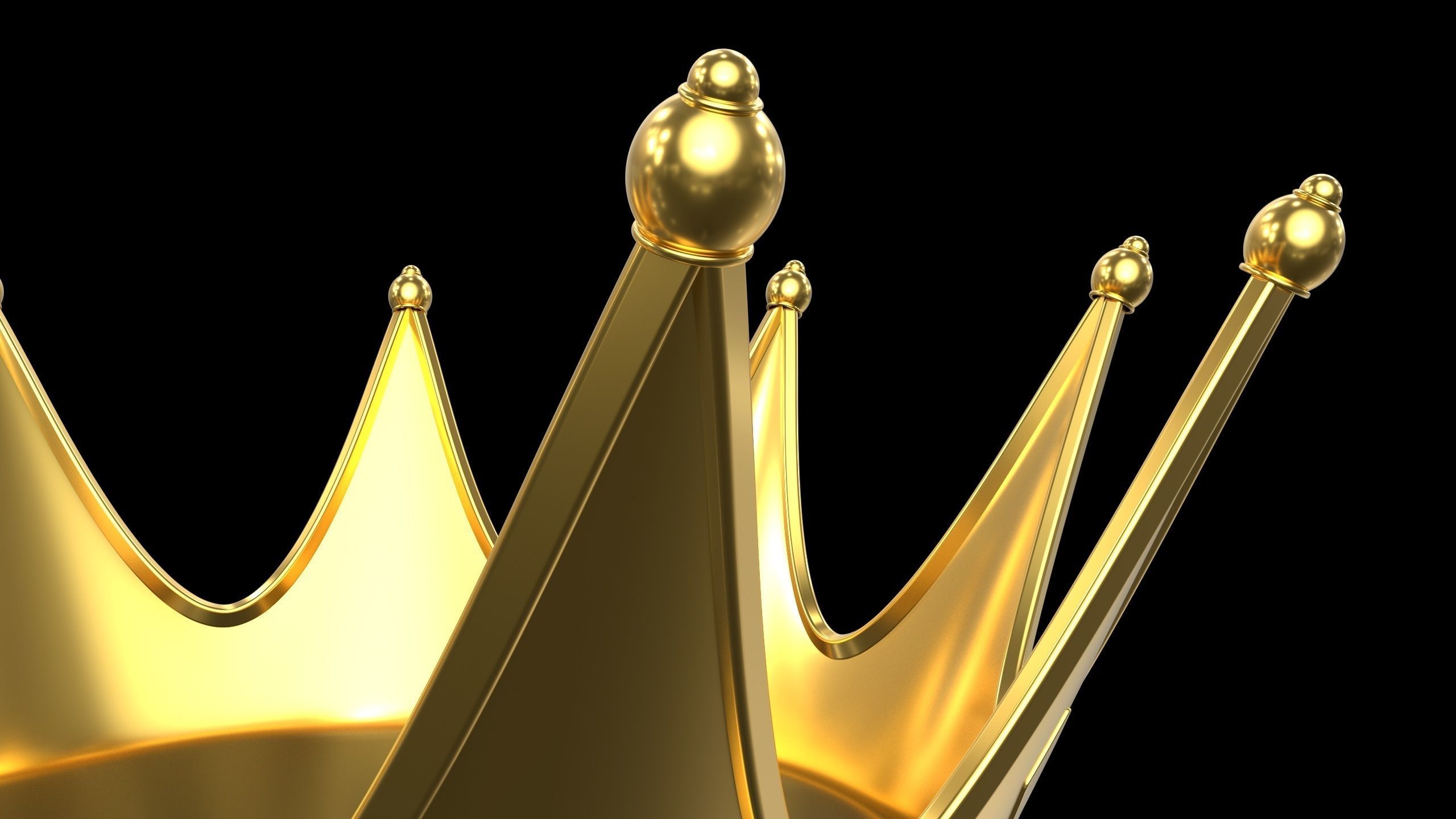 Gold Crown 3D model_4
