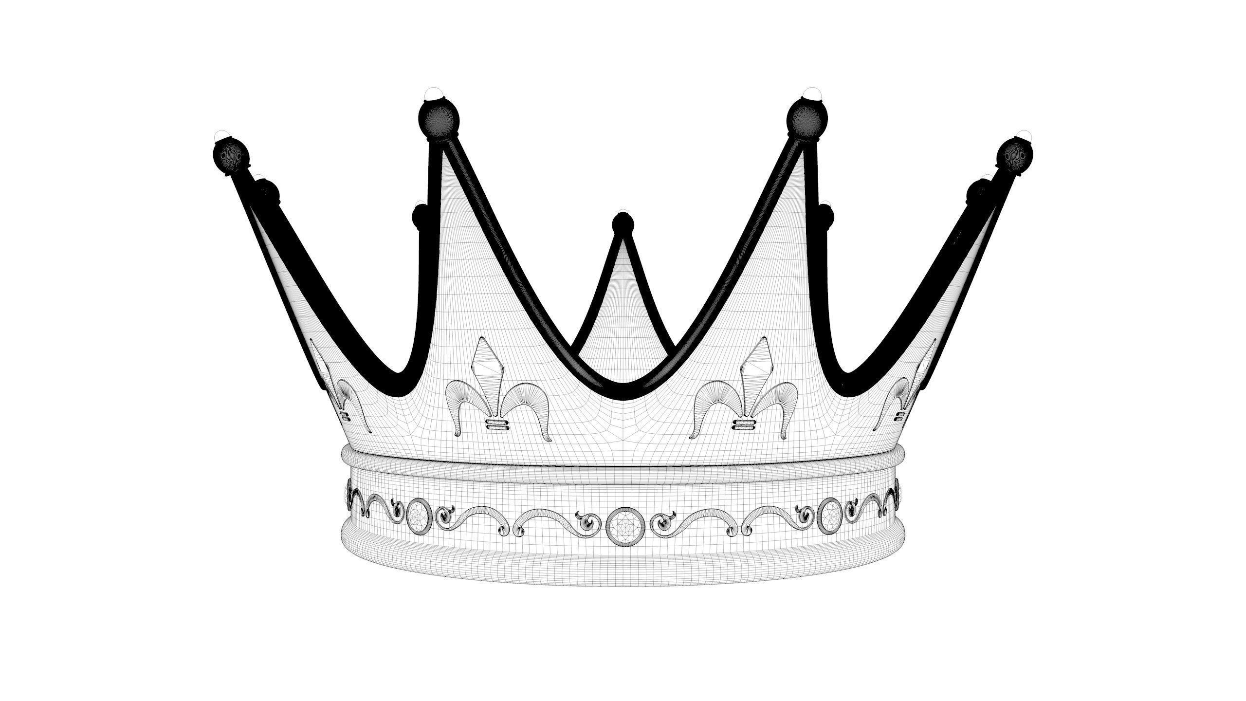 Gold Crown 3D model_8