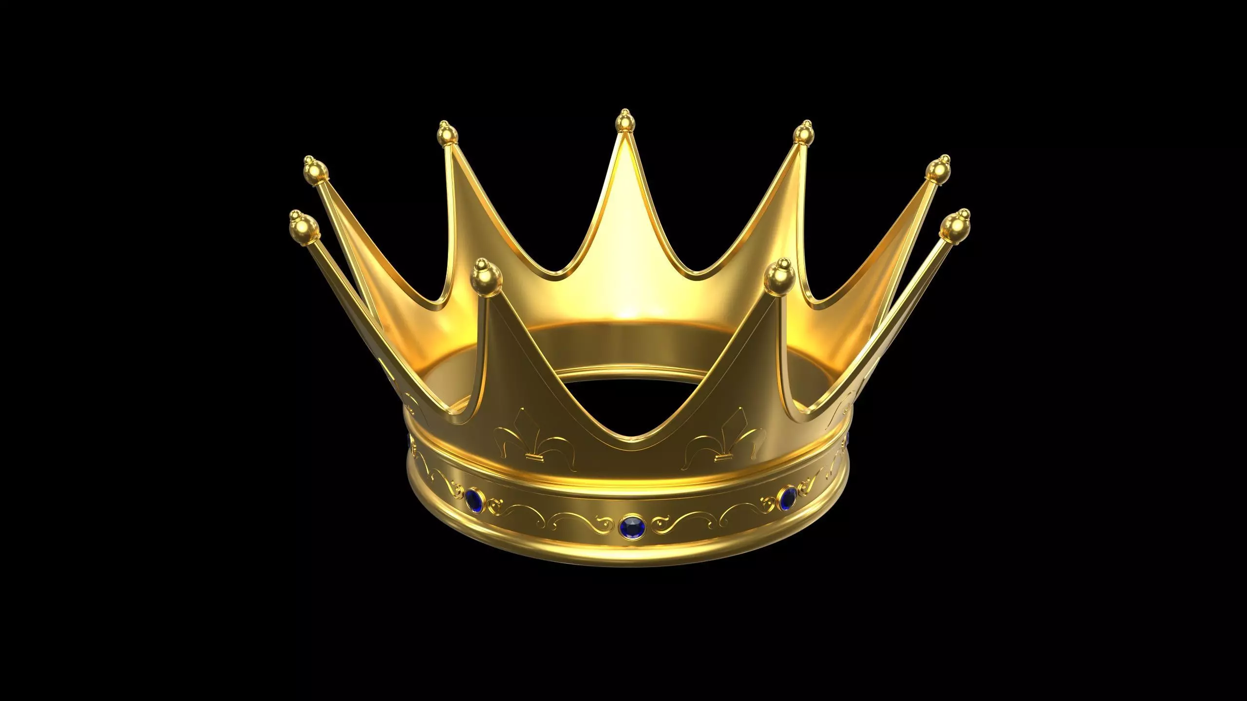 Gold Crown 3D model_0