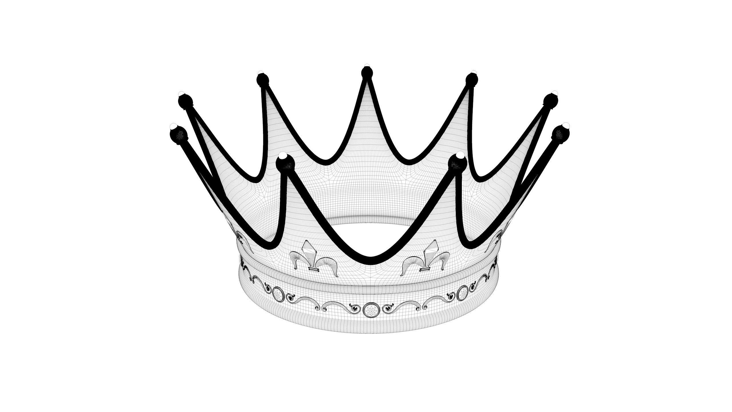 Gold Crown 3D model_7