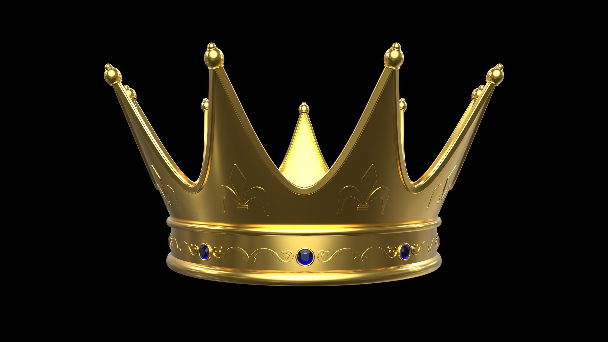 Gold Crown 3D model_1