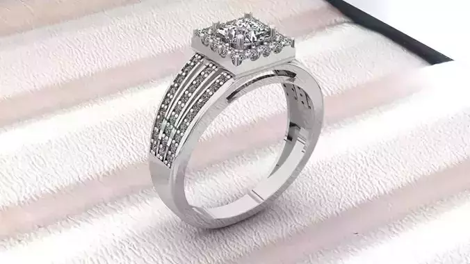 Ring model jewelry Diamond ring design 3D print model 3D print model