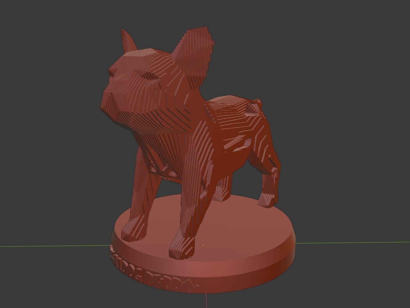 Parametric V Bulldog Puppy Low-poly 3D model_9