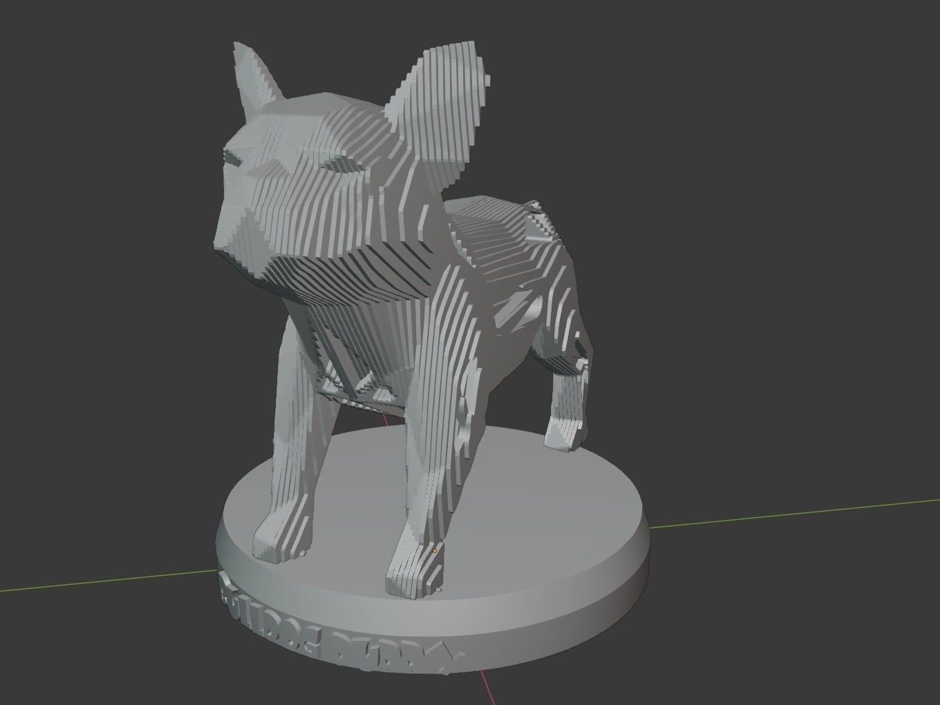 Parametric V Bulldog Puppy Low-poly 3D model_6