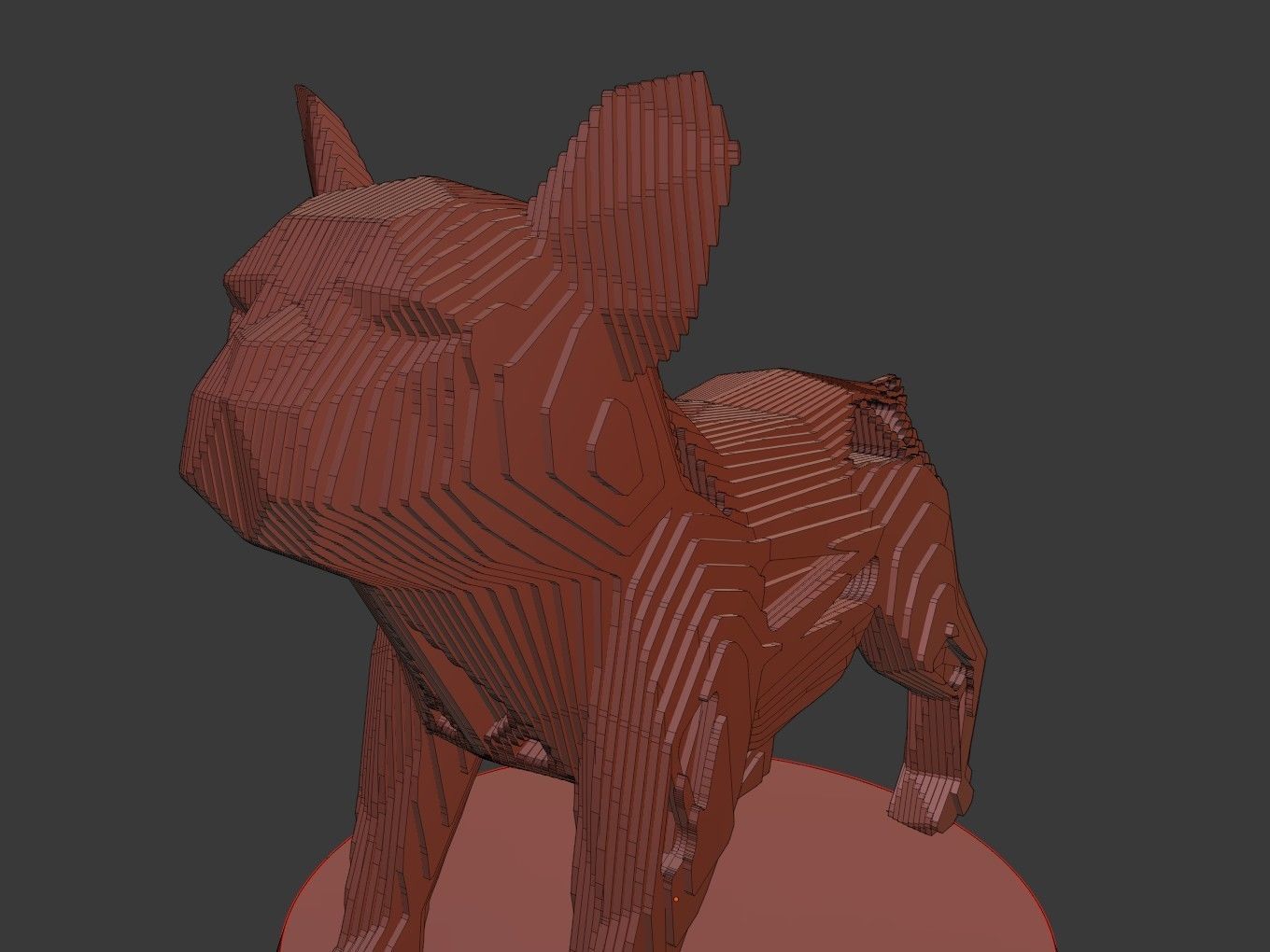 Parametric V Bulldog Puppy Low-poly 3D model_8