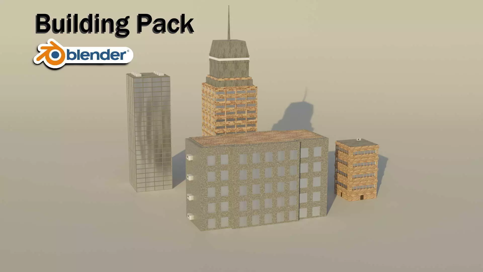 Building Pack Free low-poly 3D model