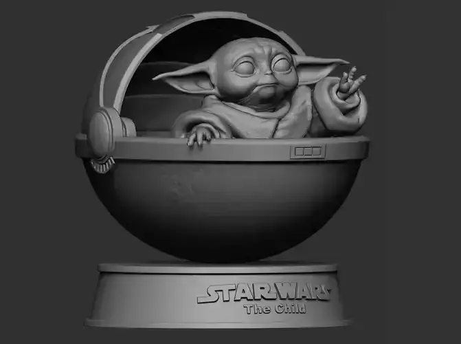 Baby Yoda -Mandalorian 3D print model