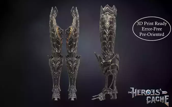 Final Fantasy XIV - Dark Knight Chaos Armor - Leg parts 3D print model