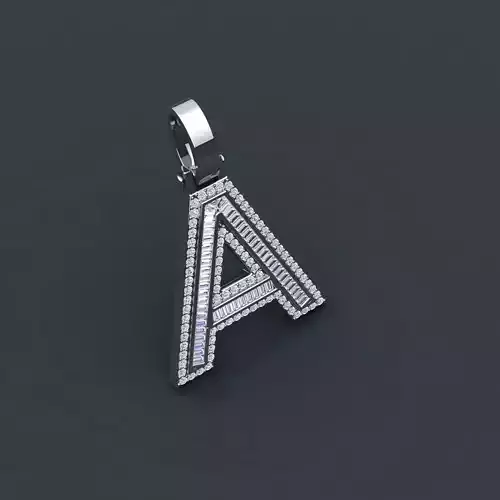 Initial Custom Pendent A  3D print model