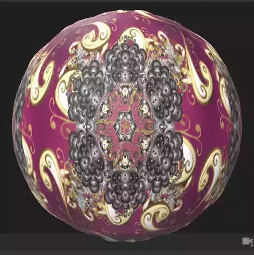 Vintage golden doodles Surface PBR Texture