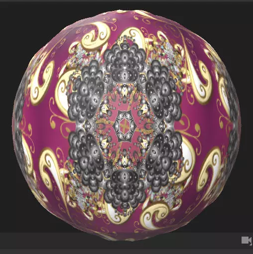 Vintage golden doodles Surface PBR Texture Texture_0