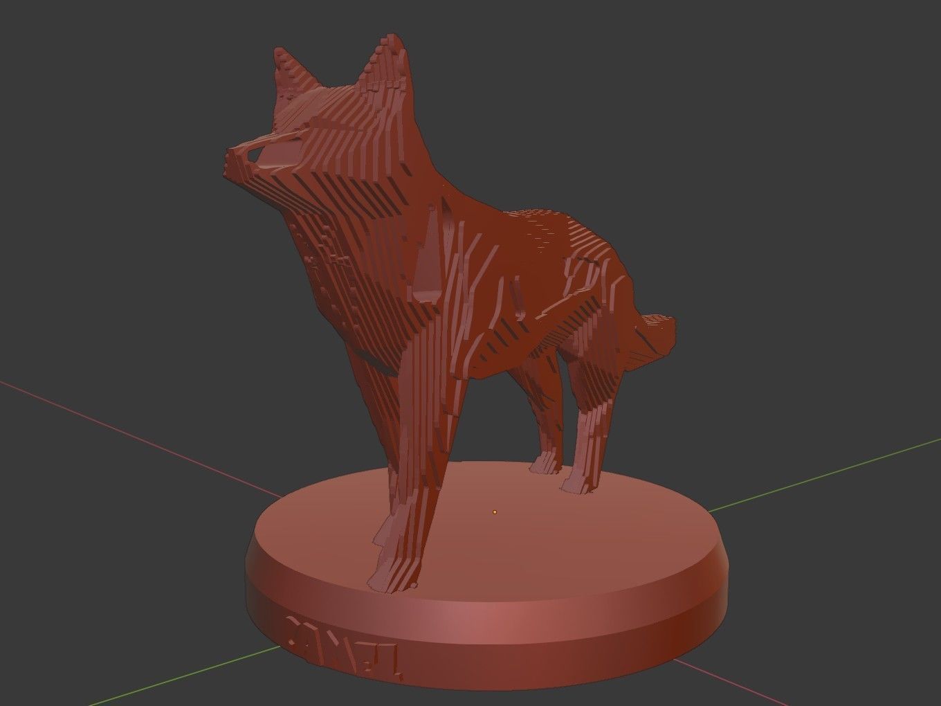Parametric V Fox Low-poly 3D model_9