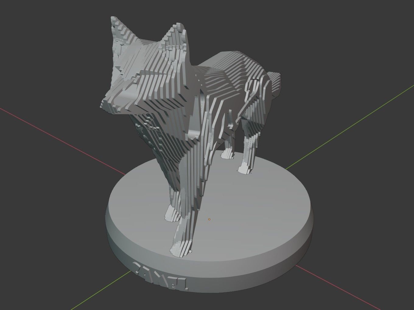 Parametric V Fox Low-poly 3D model_6
