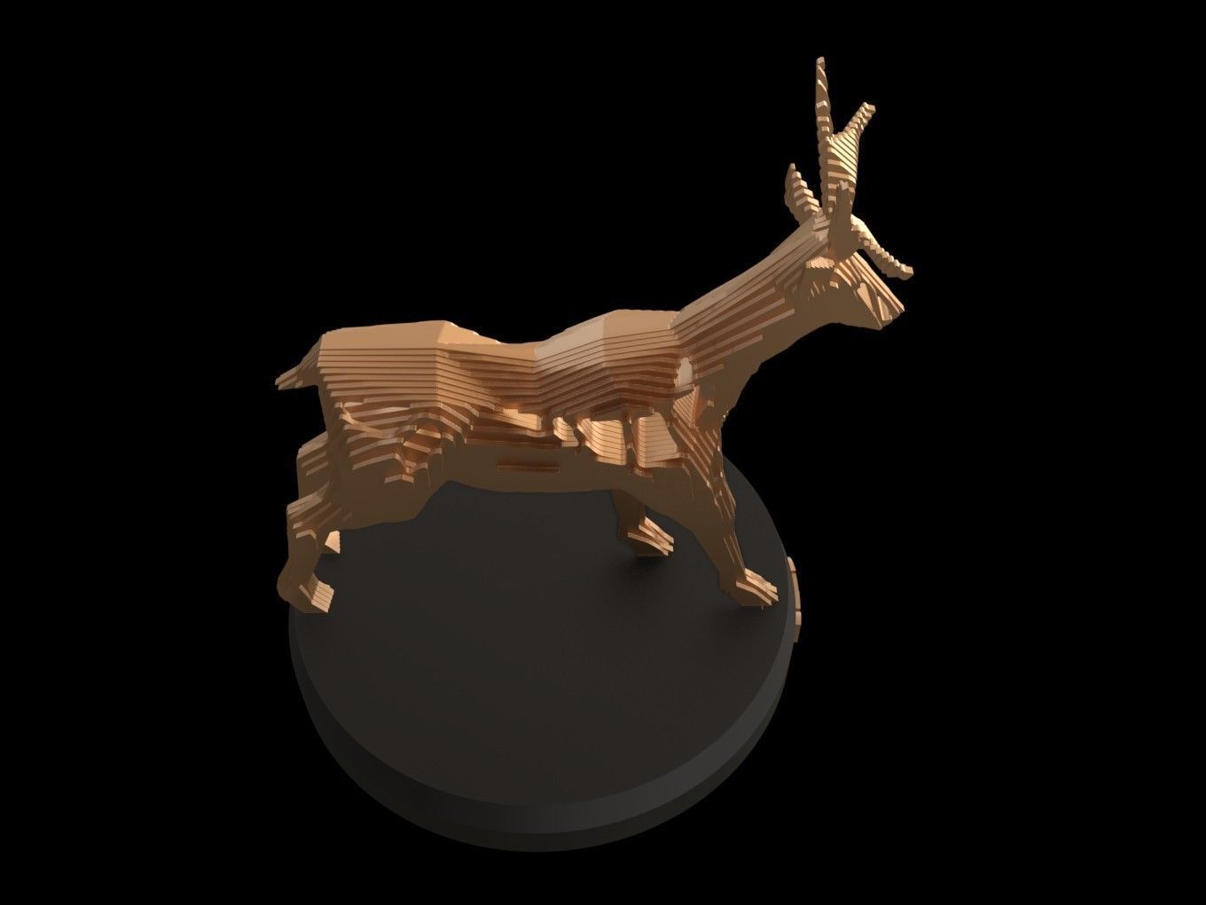 Parametric V Deer Low-poly 3D model_4