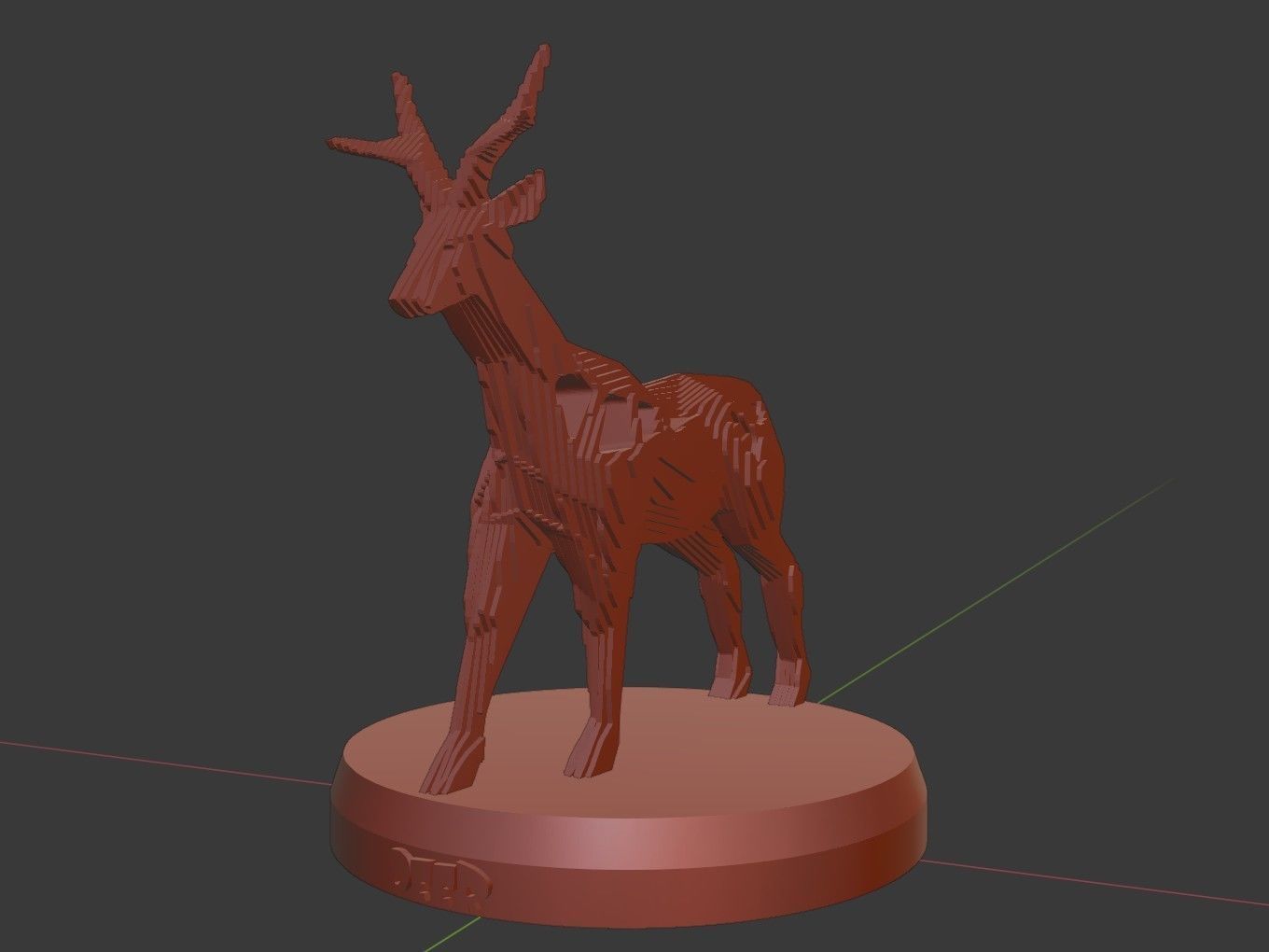 Parametric V Deer Low-poly 3D model_9