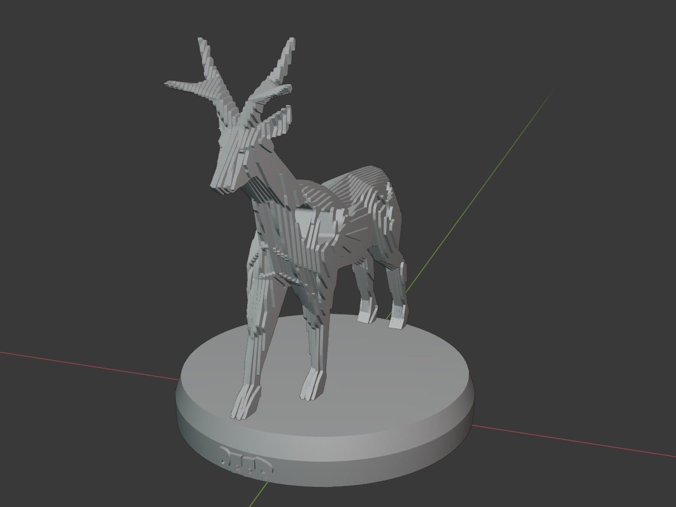 Parametric V Deer Low-poly 3D model_6