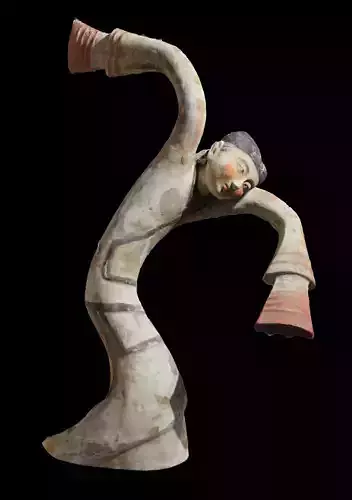 The sculpture of painted pottery figurines in Han Dynasty 