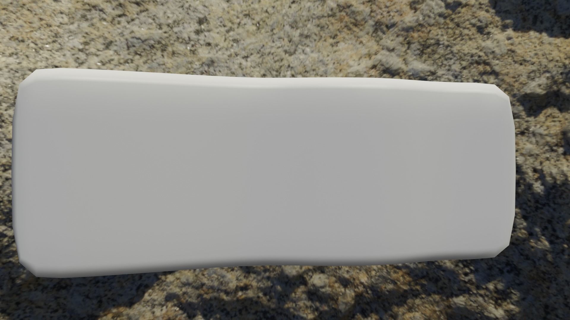 Loungechair plate on rock Low-poly 3D model_2