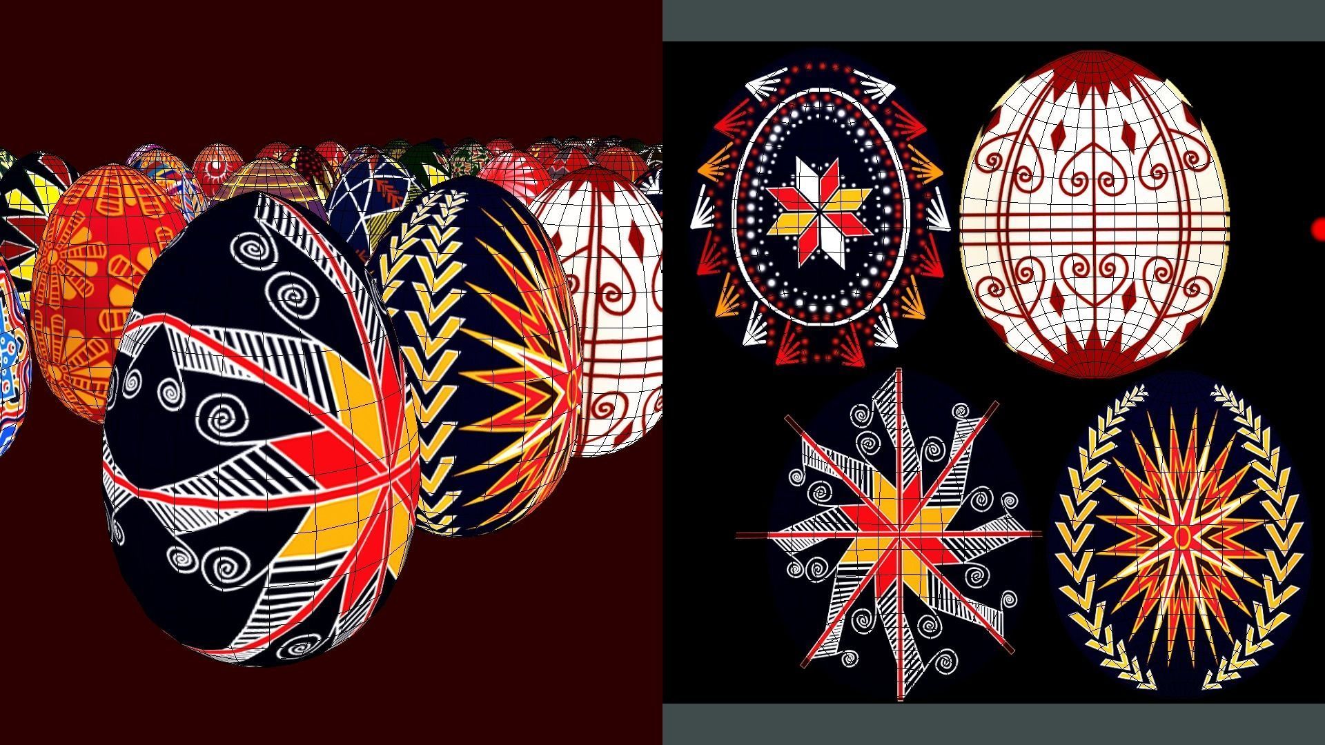 Colections Eggs 2 Low-poly 3D model_8