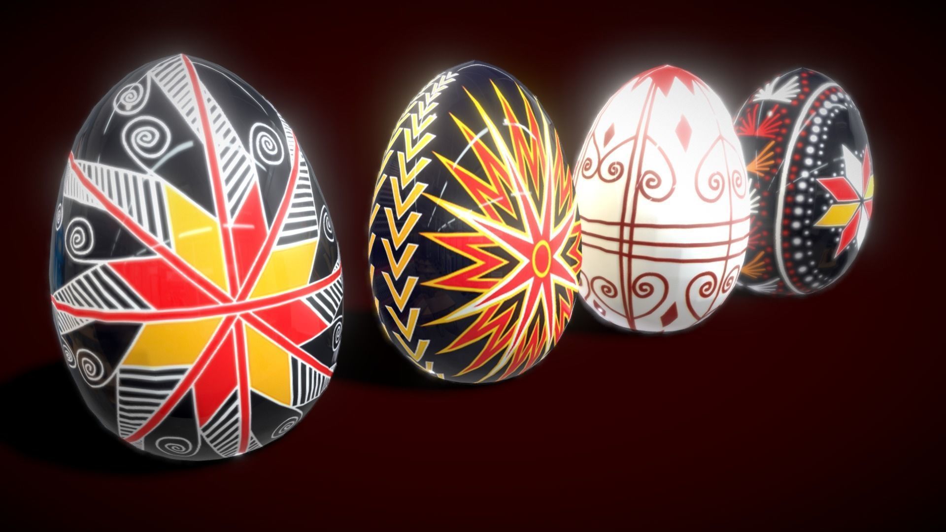 Colections Eggs 2 Low-poly 3D model_20