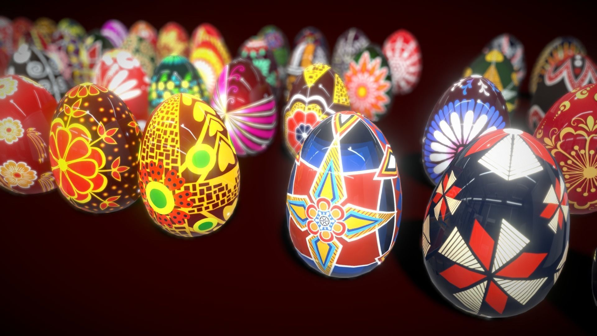 Colections Eggs 2 Low-poly 3D model_3