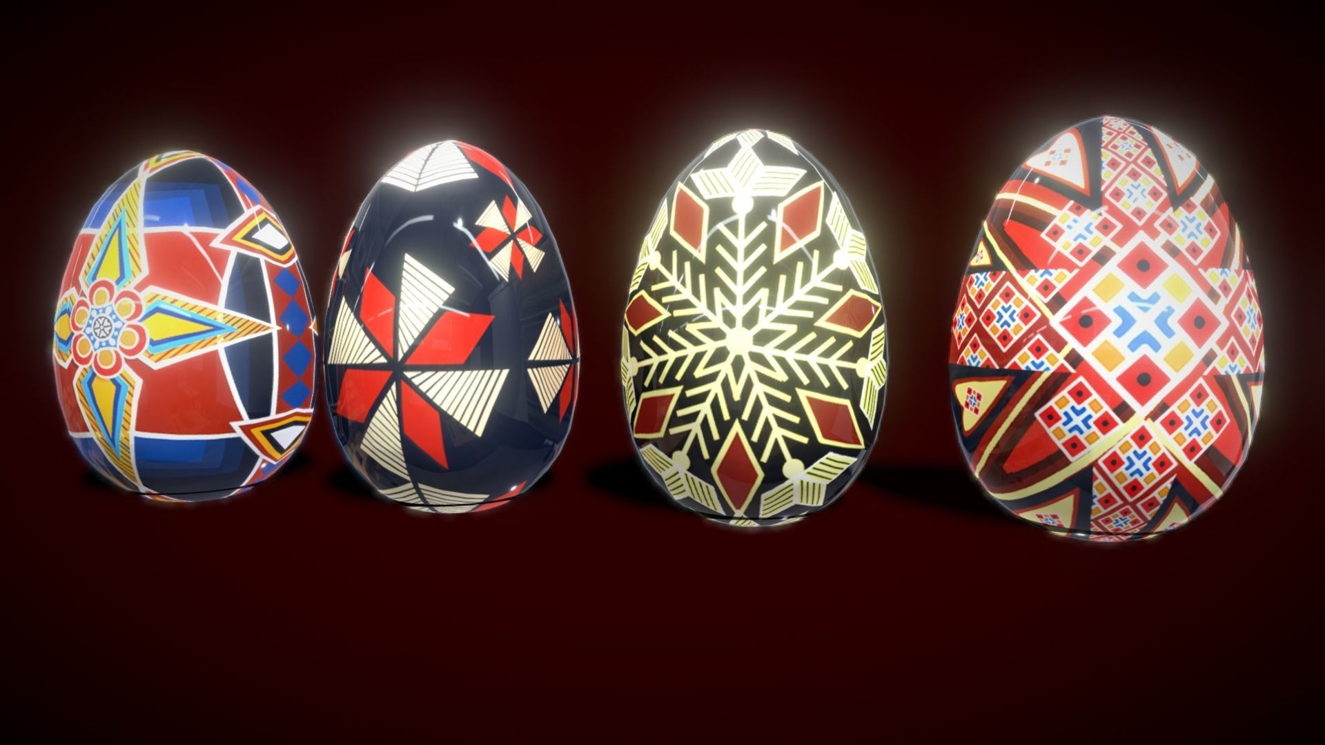 Colections Eggs 2 Low-poly 3D model_19