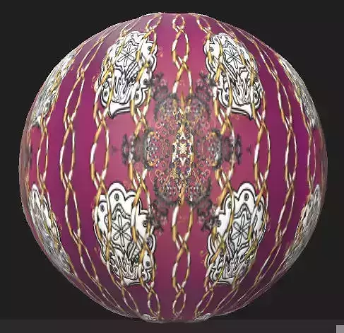 Vintage golden doodles Surface PBR Texture