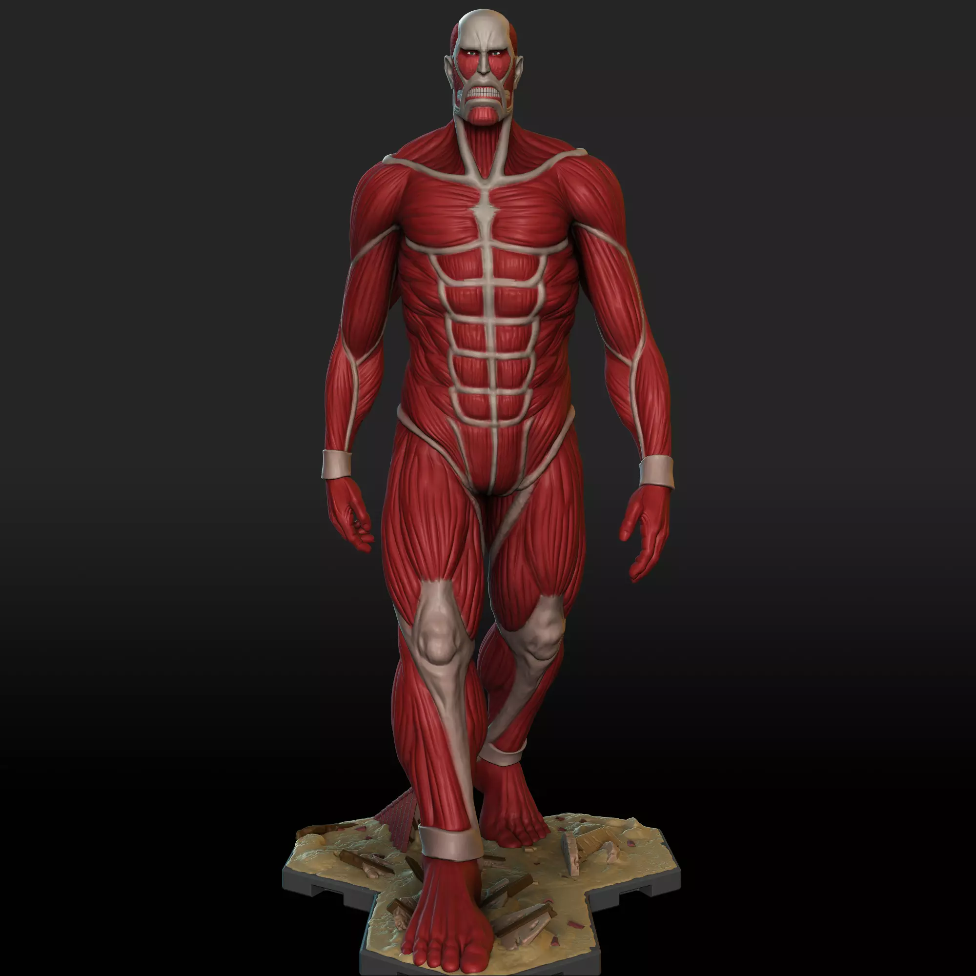 Bertholdt colossal Titan V1 - Shingeki no Kyojin 3D print model_0