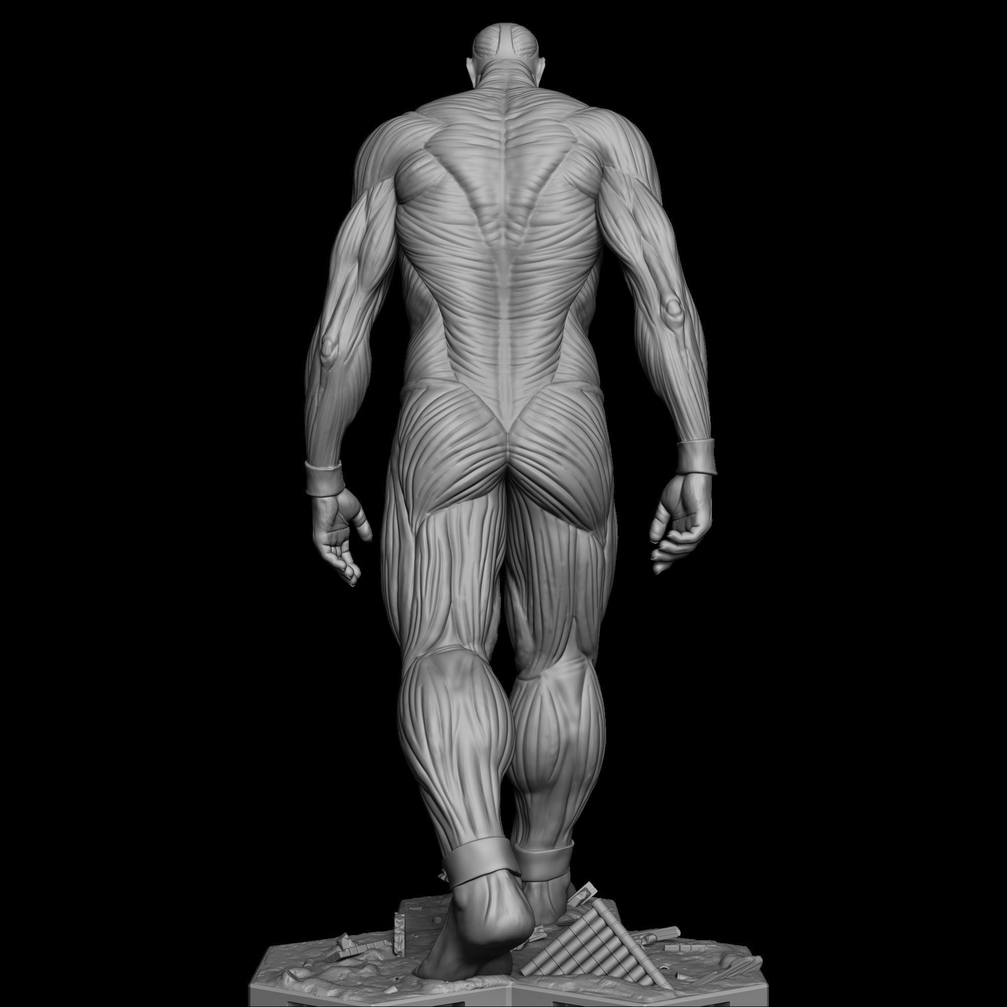 Bertholdt colossal Titan V1 - Shingeki no Kyojin 3D print model_3