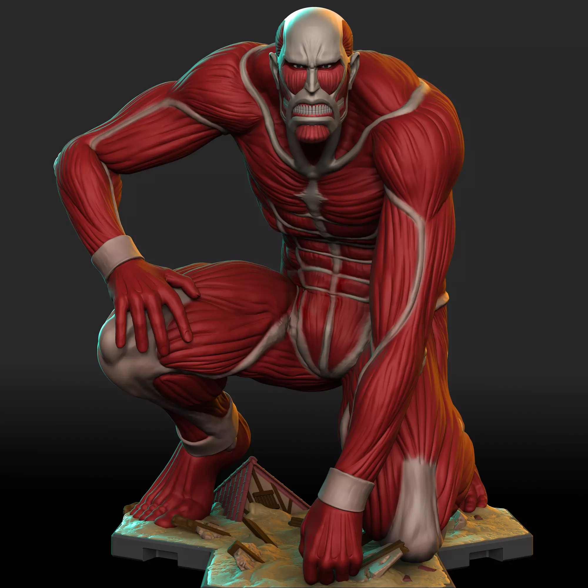 Bertholdt colossal Titan V2 - Shingeki no Kyojin 3D print model_0