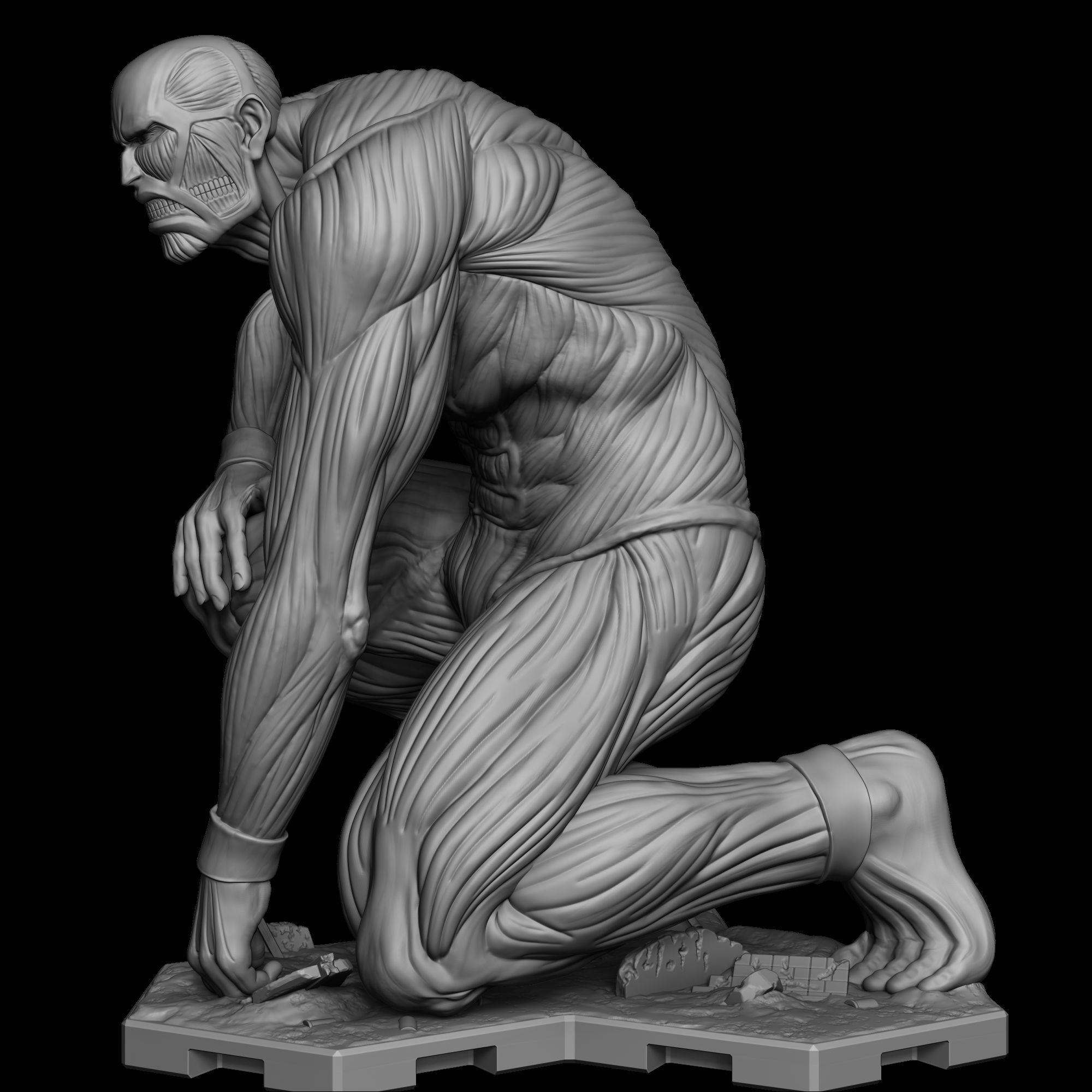 Bertholdt colossal Titan V2 - Shingeki no Kyojin 3D print model_3