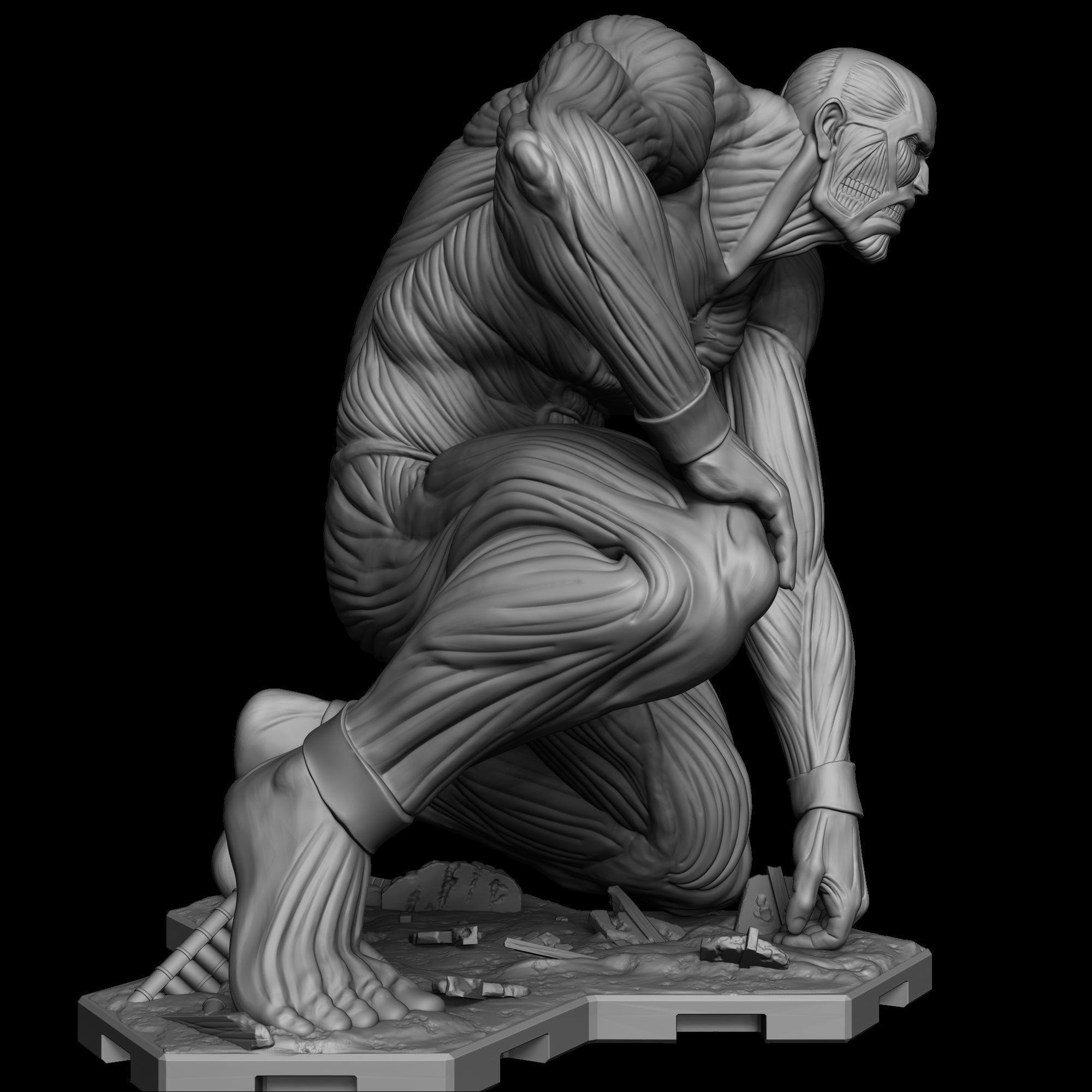 Bertholdt colossal Titan V2 - Shingeki no Kyojin 3D print model_2