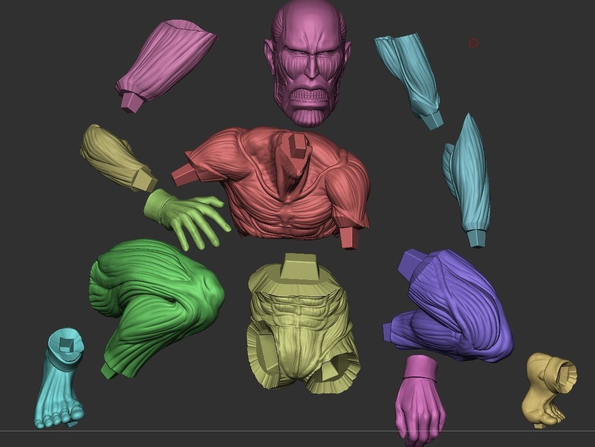 Bertholdt colossal Titan V2 - Shingeki no Kyojin 3D print model_5