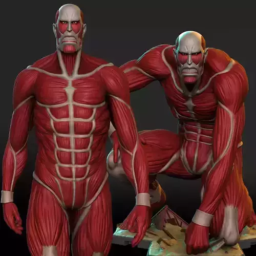 Bertholdt colossal Titan V1-2 - Shingeki no Kyojin 3D print model